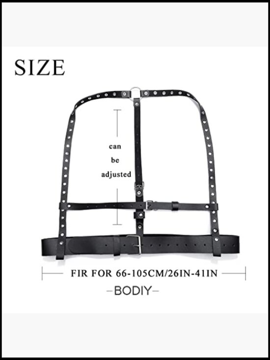 Goth Punk Harness Belt Rivet Body Chain Punk Rock Waist Belt for Parties main image 7